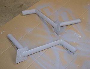 Primed the exterior of the steps
