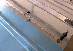Ready to drill the bottom bulkhead using the top bulkhead drill holes
