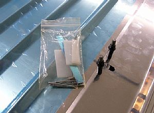 Next, the cable wear blocks