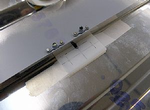 Taped the wear block down