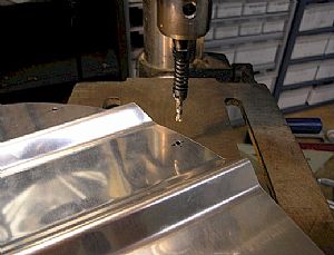 Drilled the nutplate holes into the top baggage panel