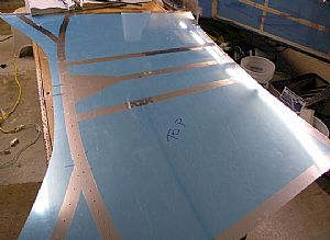 Time to dimple the rear top skins