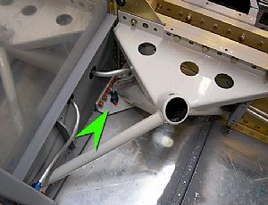 Installed the right brake line