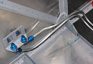Ran the line to the firewall fitting