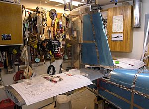 Trial fit of the rudder