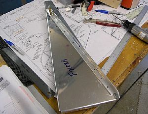 Time to drill the angle using the holes in the center rib