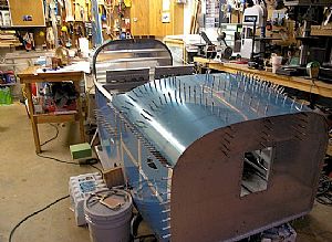 Clecoed and drilled the F-7106 Forward Top Skin