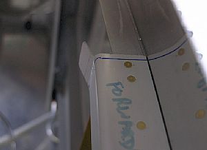 Bent the flange on the F-721B inboard deck