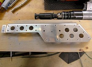 Countersunk the 3/32 rivet holes in the gascolator bracket