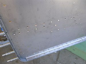 Dimpled the firewall for the gascolator bracket