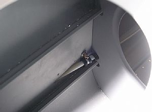 Put in the clamp to hold the cable hose