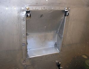 Riveted the firewall recess