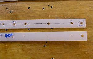 Ready to bore the screwhead holes