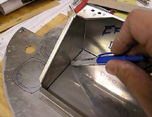 Marking the panel for cut