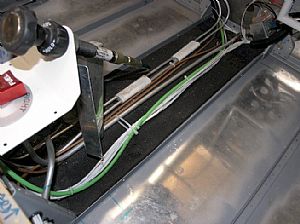 Here's the pitot tubing run through the floor console