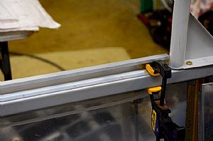 Clamped the C-657 Canopy Track to the F-721B canopy decks