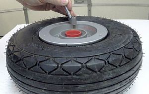 Time to air up the tire to 25 lbs