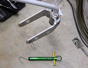 Setting the tension on the front fork