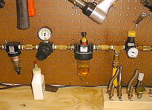 Added a T adaptor and another air regulator. 