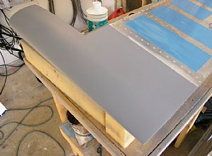 Finished fiberglassing and filling the elevator tips