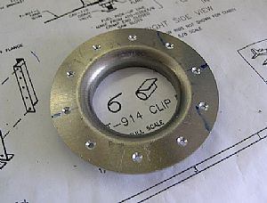 Countersunk the gas cap flange