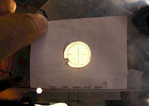 It's the moon! Nope, Jes' a piece of paper...