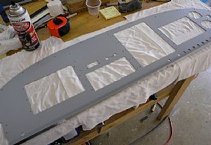 Primed the back of the panel